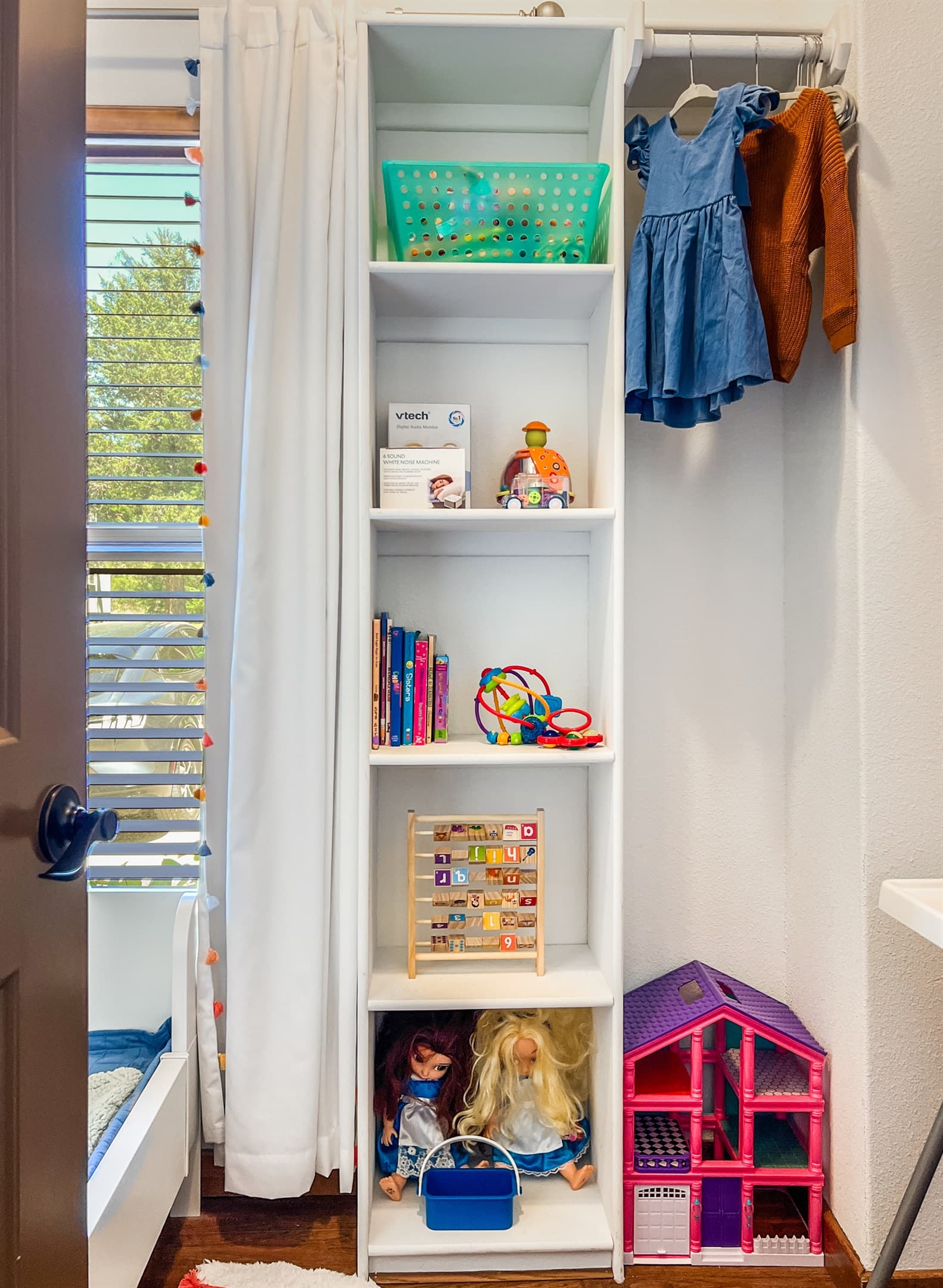 Little ones feel right at home in the dedicated kids' corner with books, toys, and soft lighting