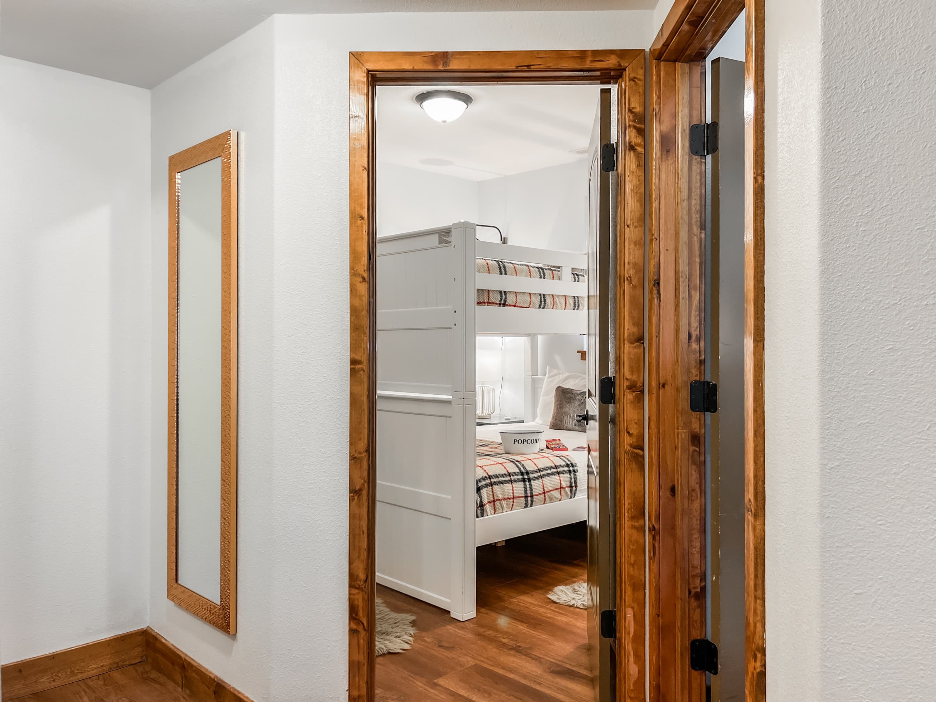 Step into the Promised Land Zoo room — bright animal artwork and cozy bunks make it a kid favorite