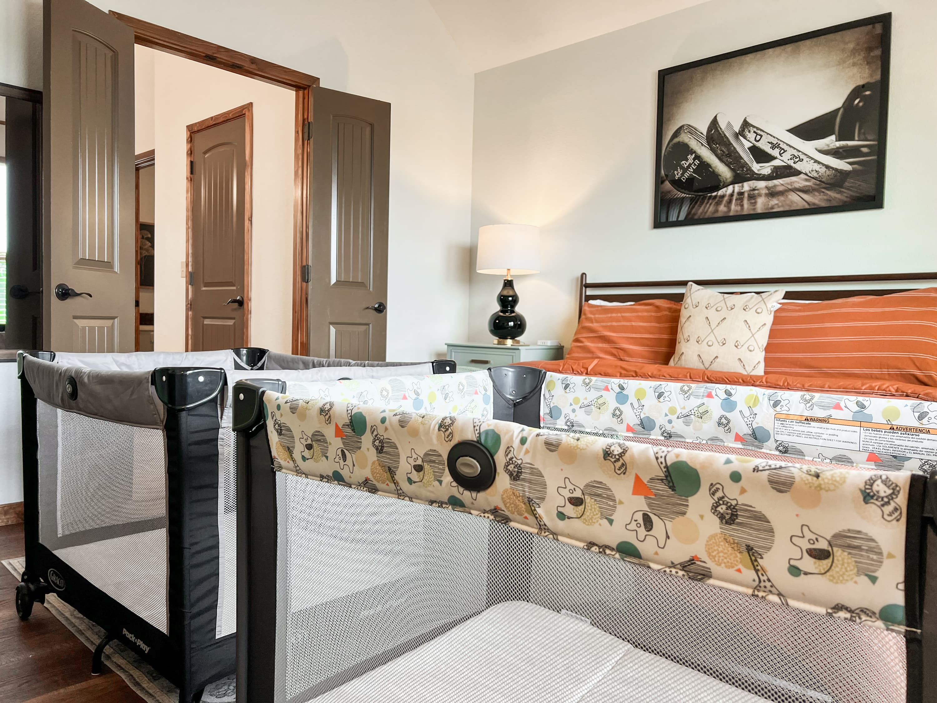 We ADORE kids. We know how hard traveling with all the gear is, so we provide 2 pack and plays, including the mattresses and sheets for them. We also have a stroller and high chair for use. we've got the baby gear