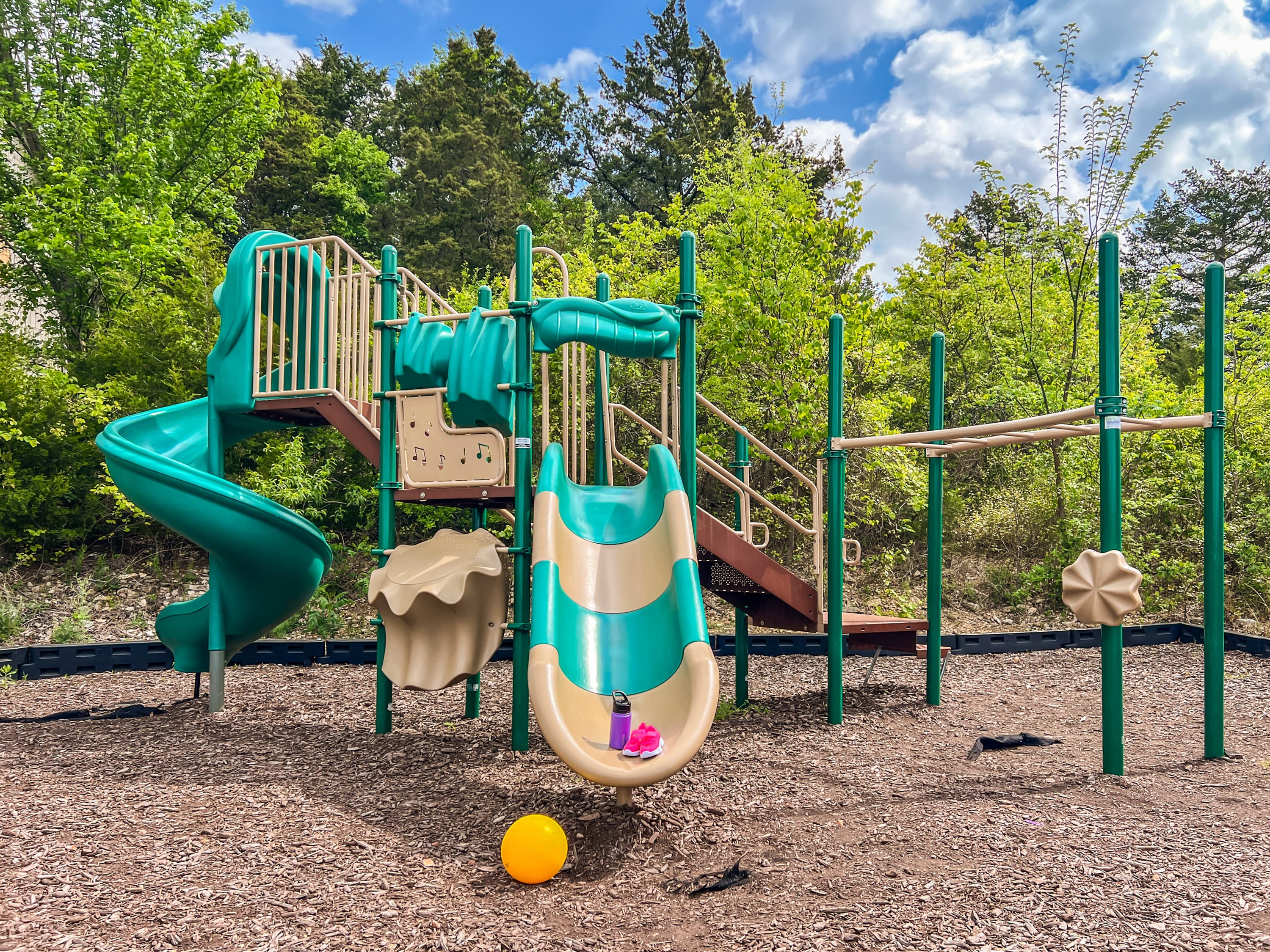 Take the kids to the neighborhood playground — a short walk from the front door