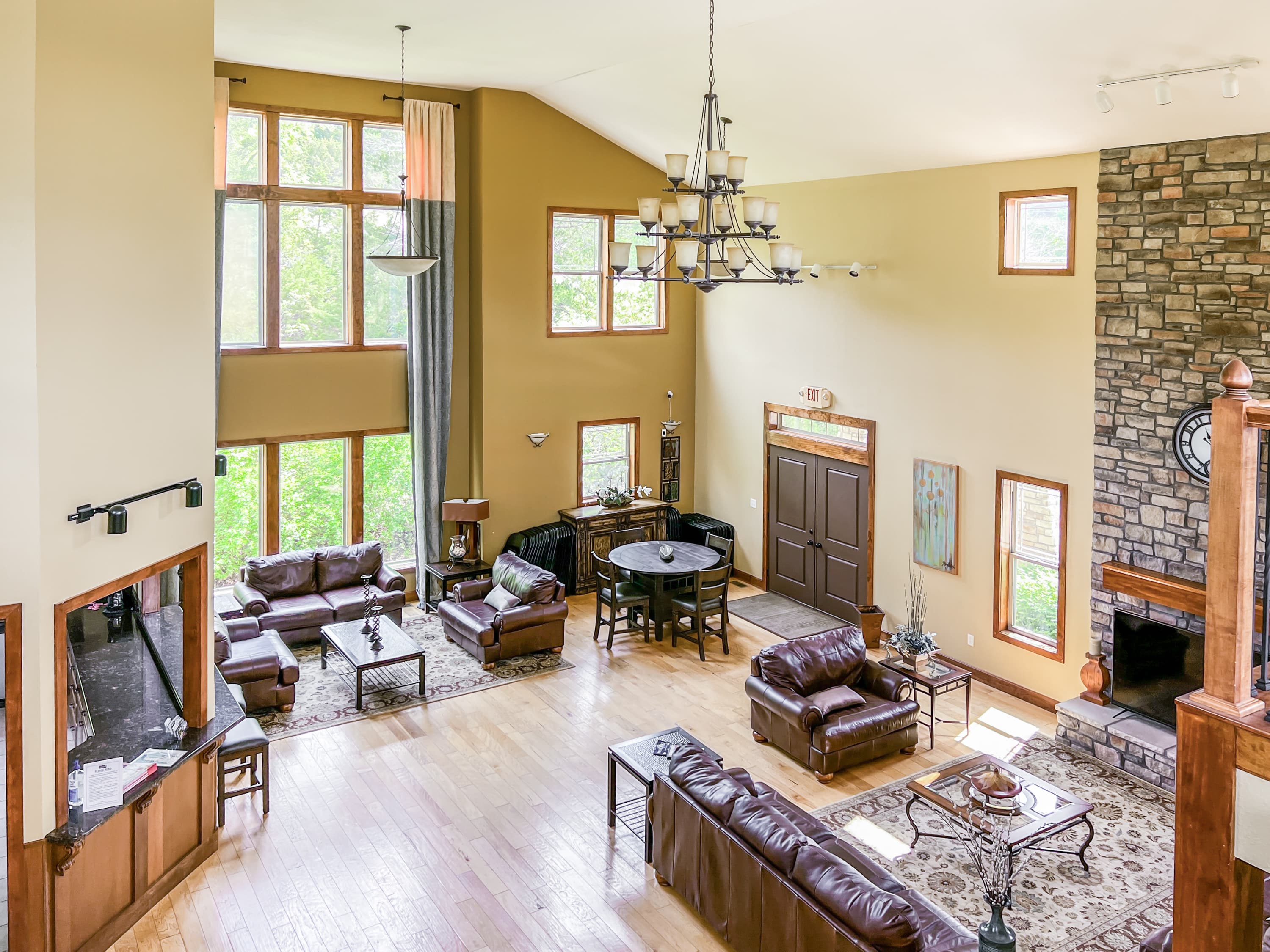 Reserve the clubhouse for your group gathering — a great overflow space for larger events