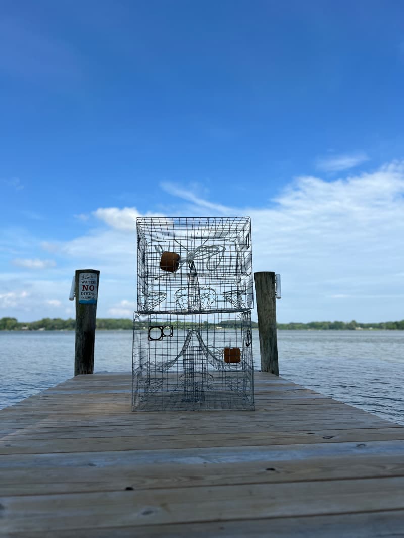 2 crab pots provided at this premier Northern Neck Vacation Rental. Fish right off the dock or take one of the boats out.
