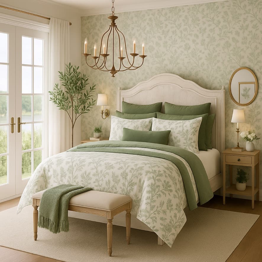 Garden King Suite with french doors with lake view