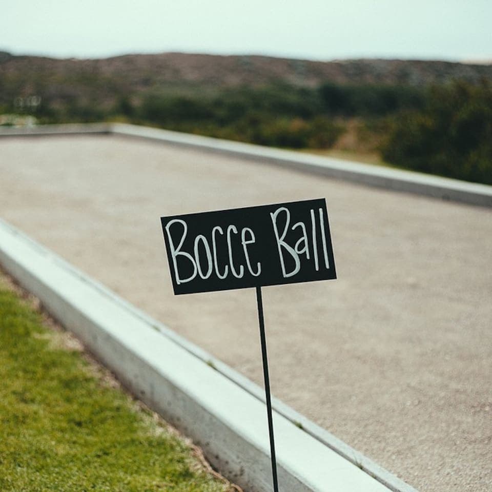 We apologize in advance if the spectacular lake and sand dune views from the Bocce Ball Court make you miss that winning shot!  Bocce ball court available to guests.