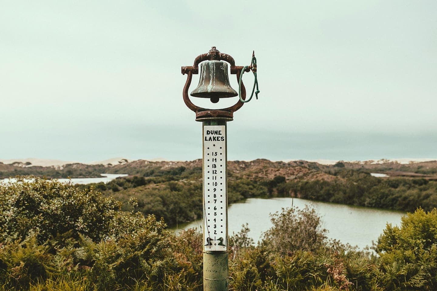 When you win your game of Bocce, it's tradition here at Dune Lakes to ring the antique mission bell!