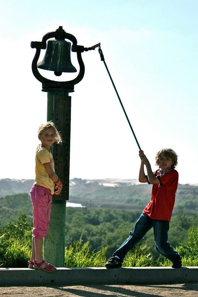 It’s tradition to ring the historic mission bell after winning your bocce game! 