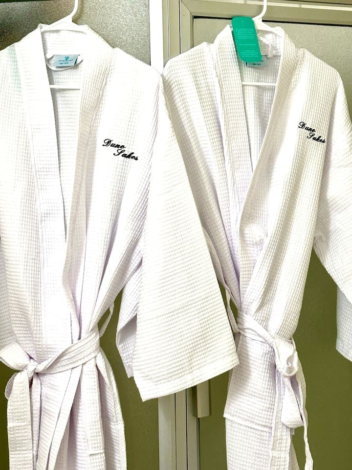8 Luxurious monogrammed Spa Robes for our guests. 