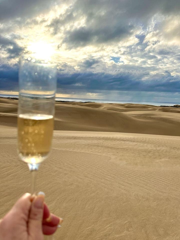 Enjoy Oceano Dunes Beach and a local sparkling wine...only a 10-12 minute drive from the Cottage! Bubbly makes every day special!