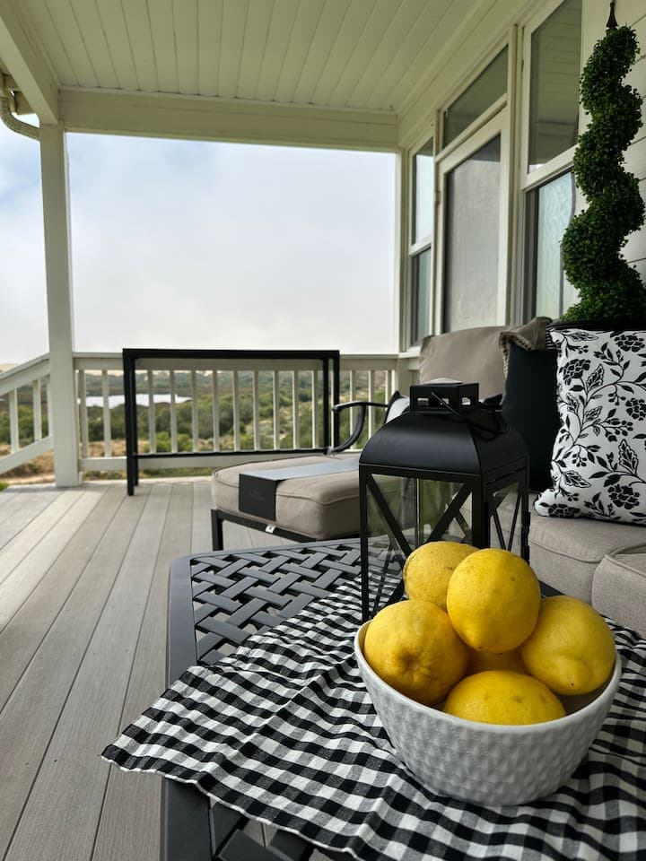 Get away from the stresses of everyday life on our cozy porch.  Pour a glass of wine or enjoy your morning coffee with breathtaking private views of the lakes and sand dunes. 