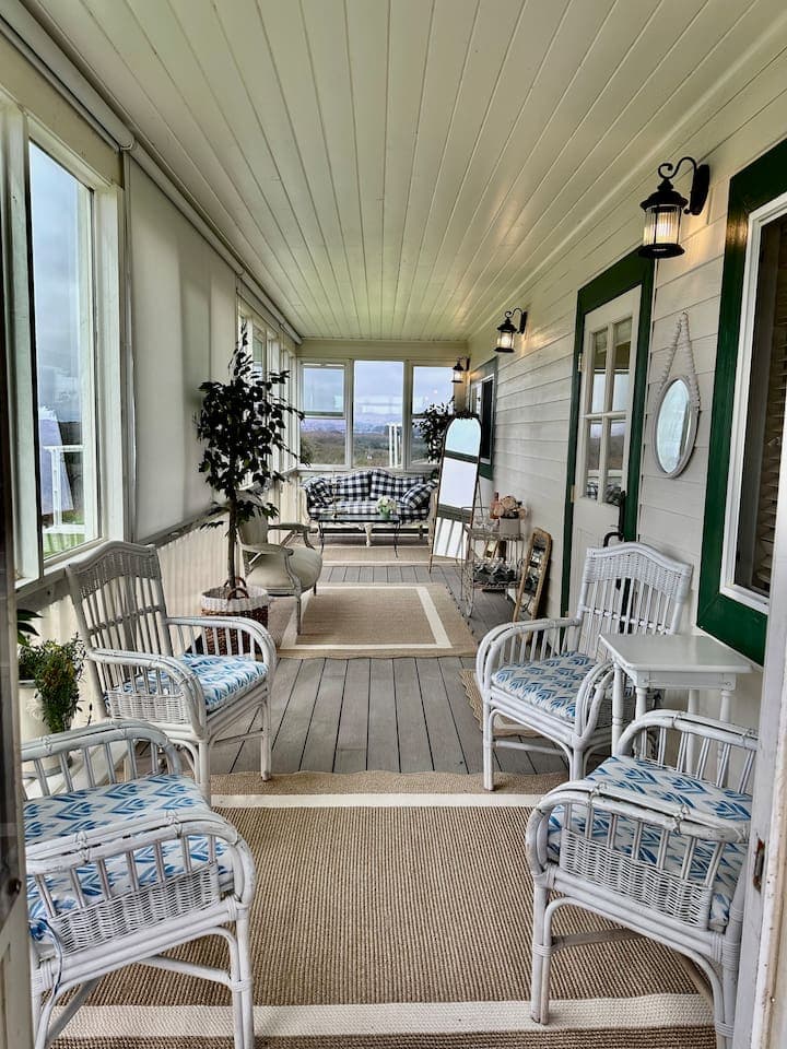 Enjoy the breathtaking lake and Oceano Sand Dunes views from our cozy sun porch.  