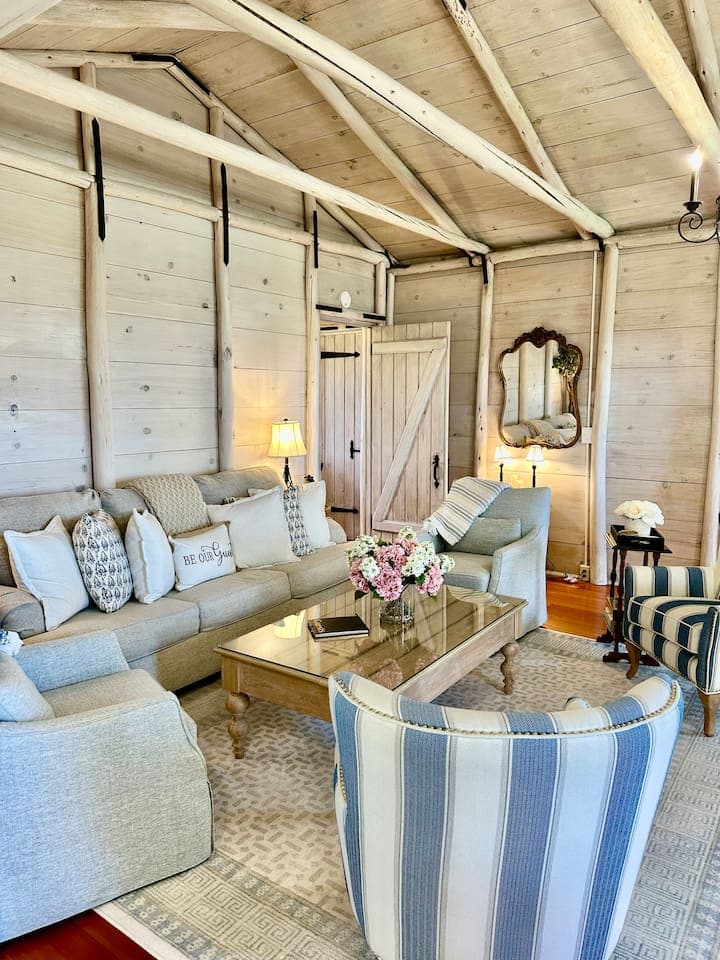 Ample seating for a group to share memories and events of the day and trip 