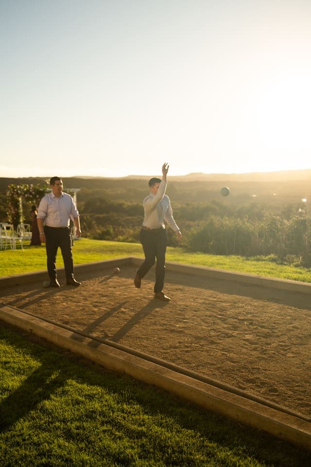 Bocce with views, wine and sunsets!  Does it get any better?