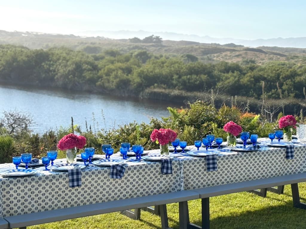 Dining with a View - picnic tables available for you to decorate