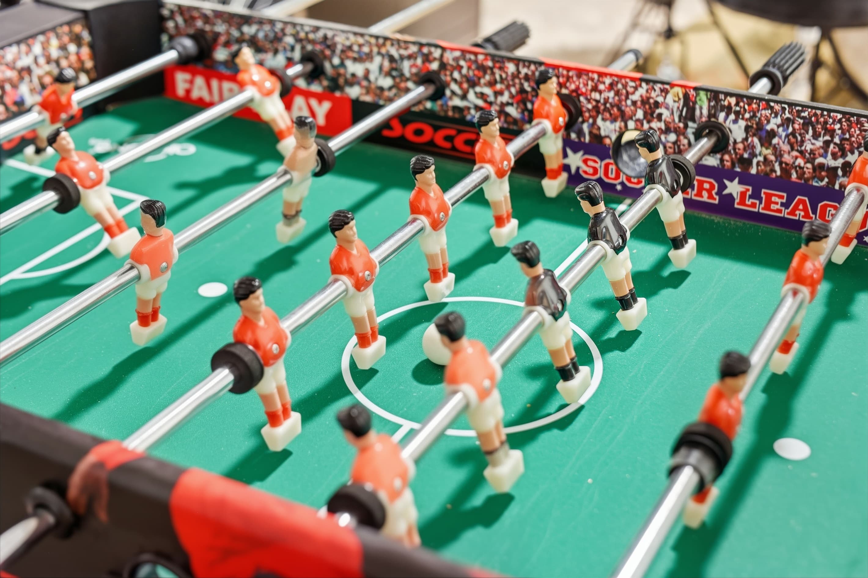 Foosball in the garage