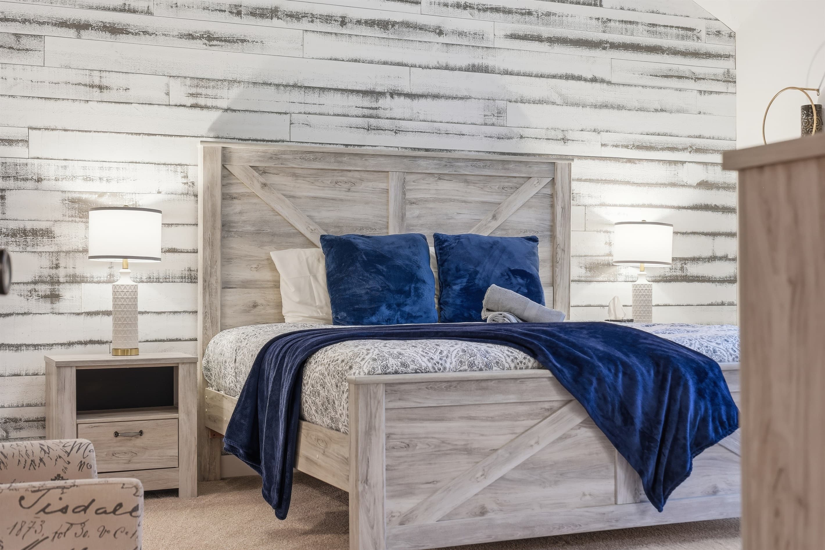 Bedroom with king bed