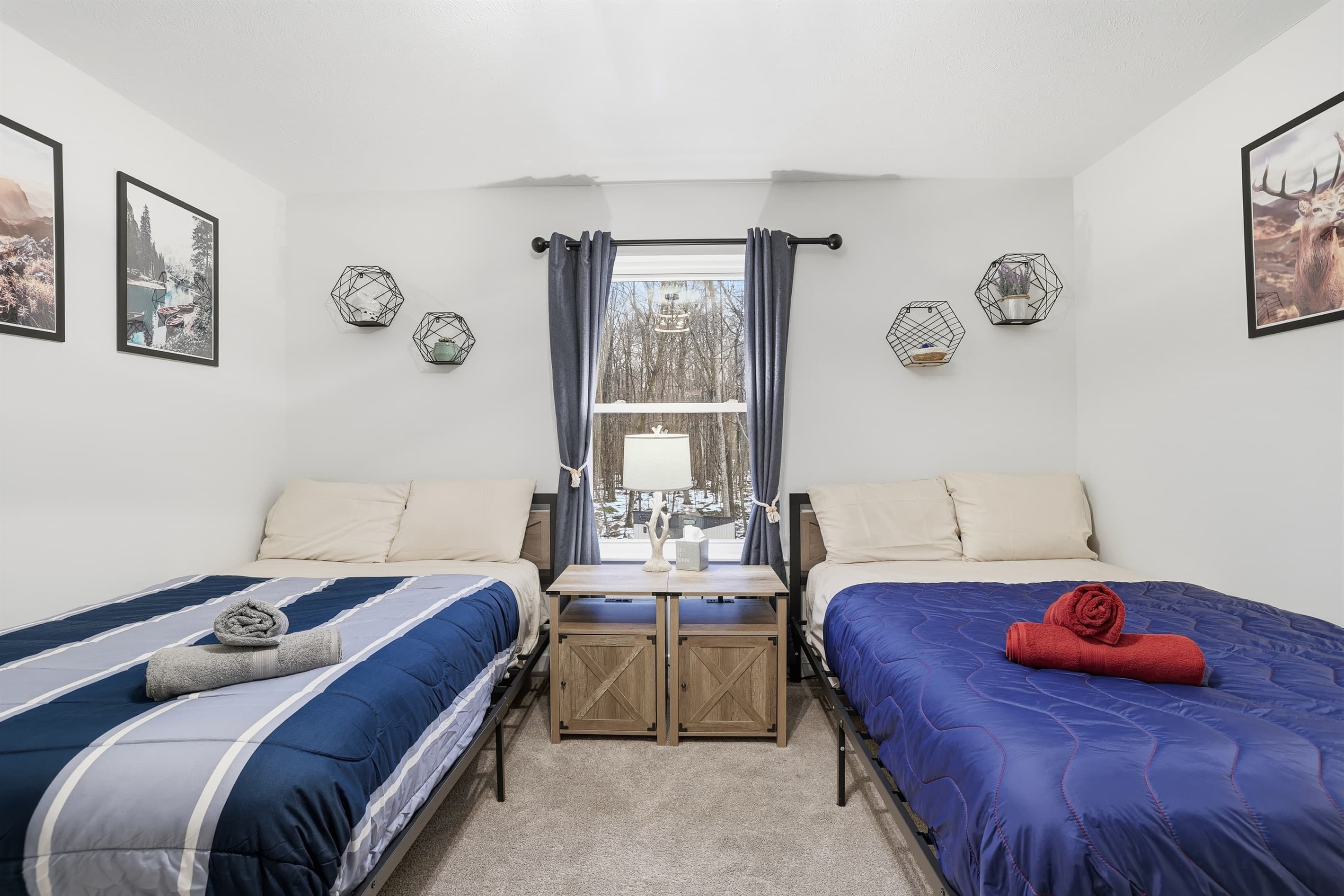 Bedroom 3 with two full beds