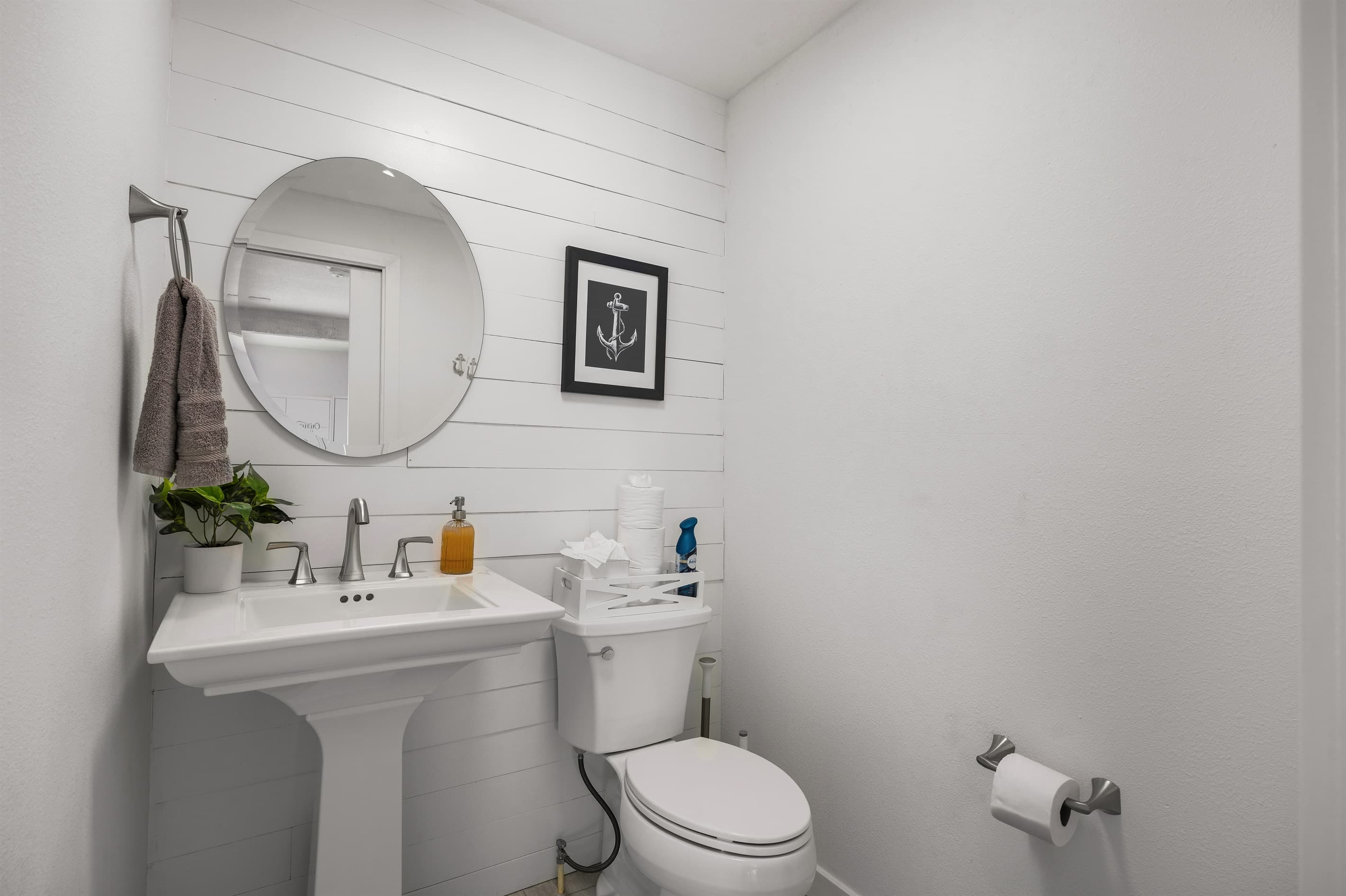 Additional half bath on main level — added privacy with ensuite half bath. 