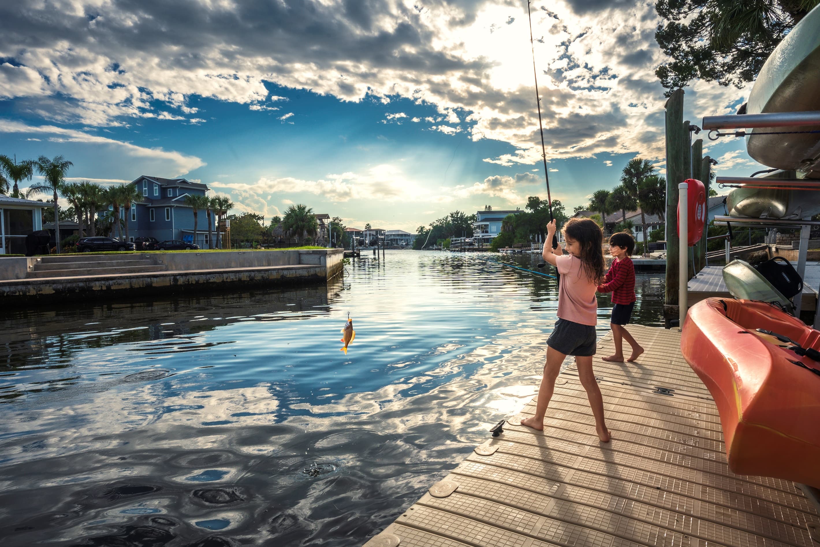 Fish right from your dock- a  guest favorite.
