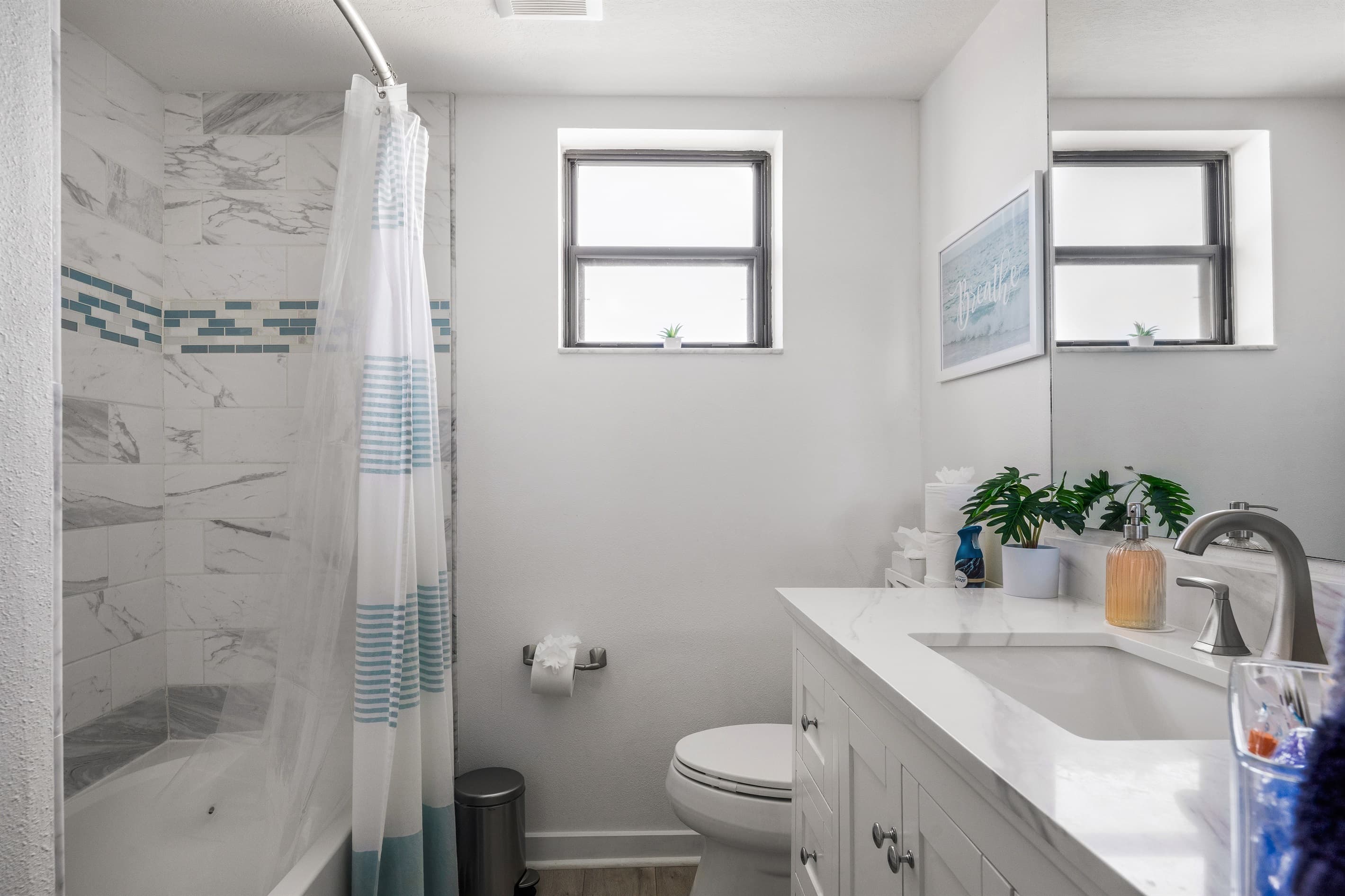 Full bathroom for Bedrooms 2 & 3 — clean, modern full bath. 