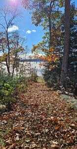 Pathway to the beach in Fall