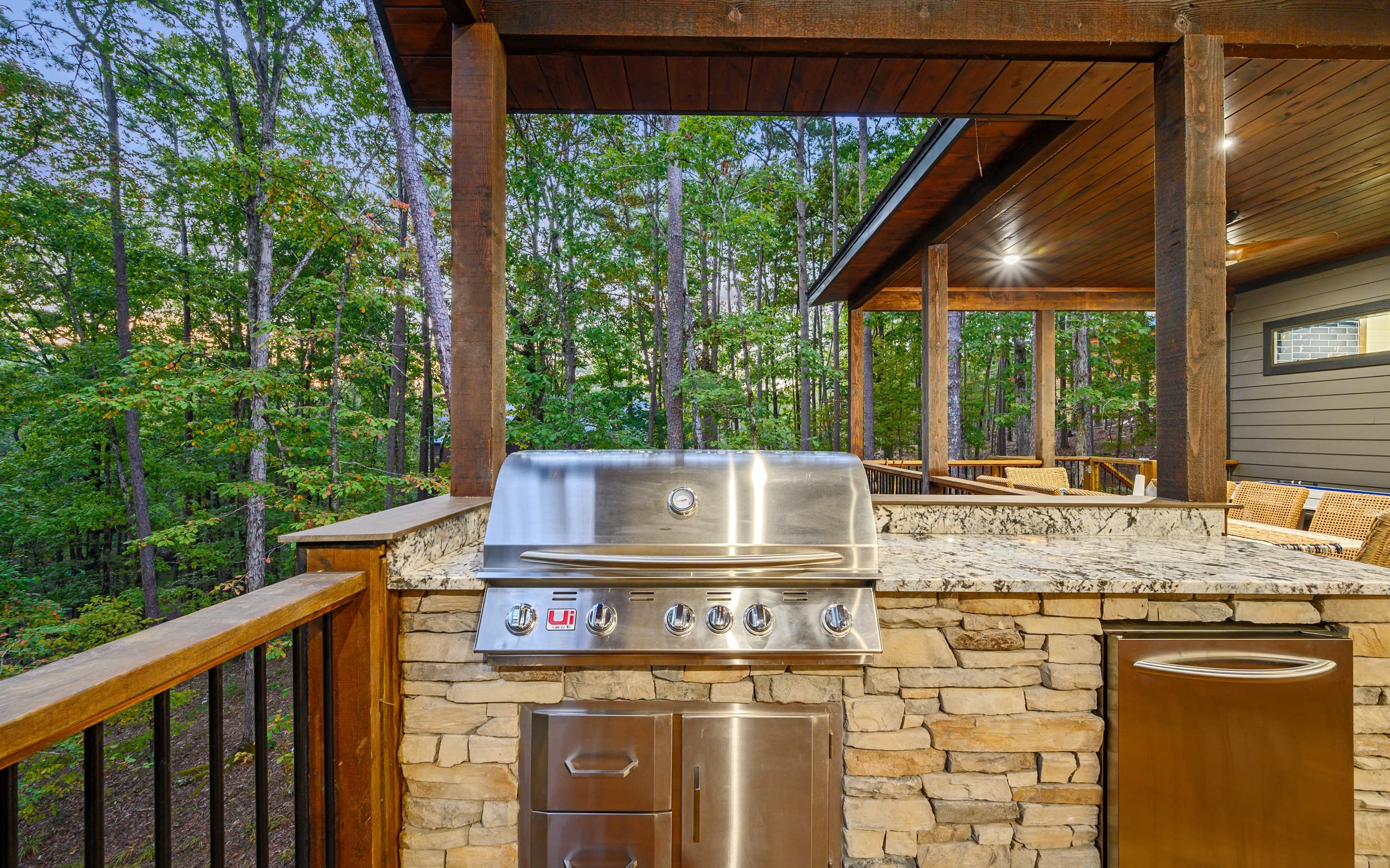 High end grill and fridge