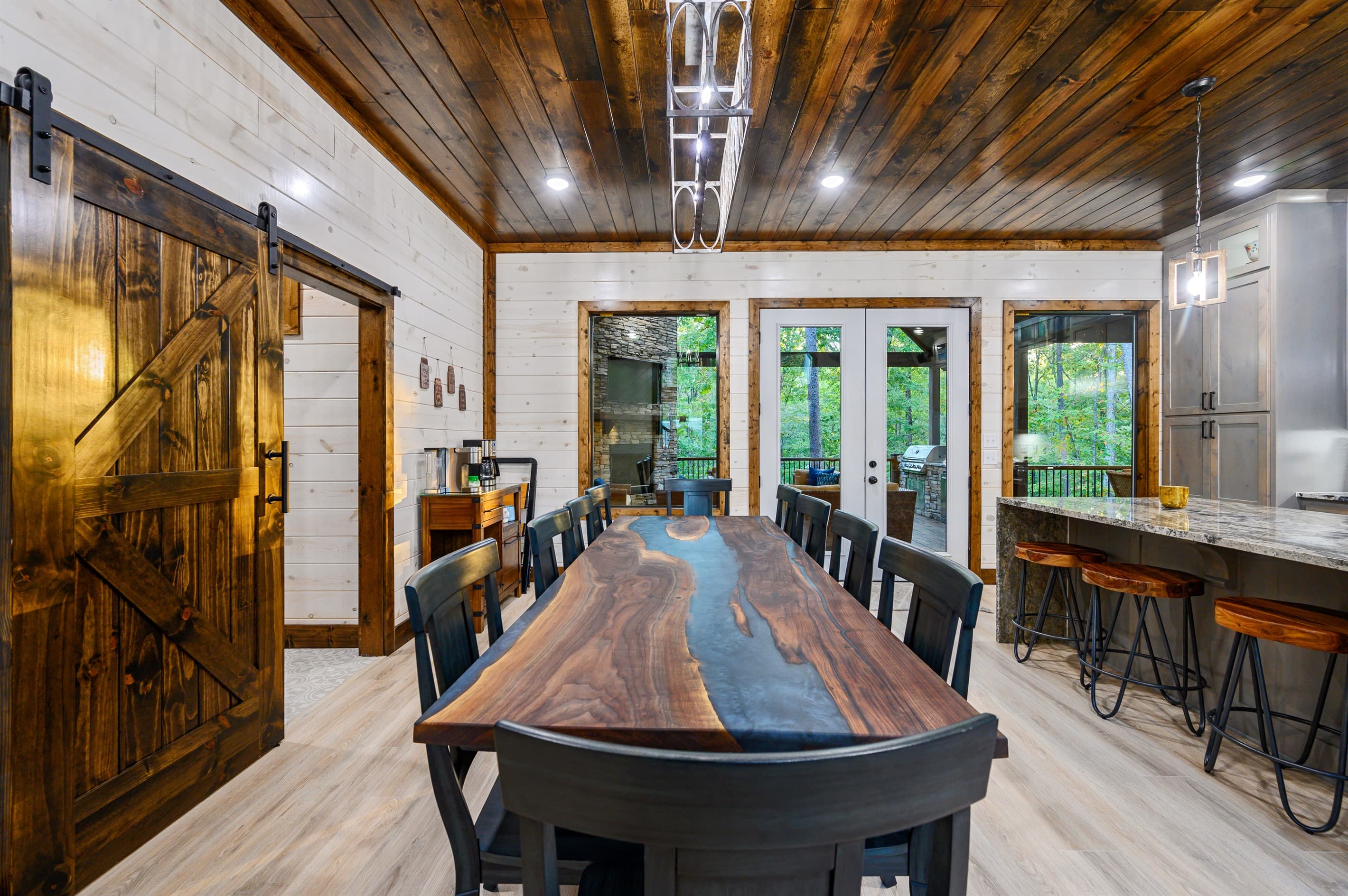 Custom kitchen table seats 10
