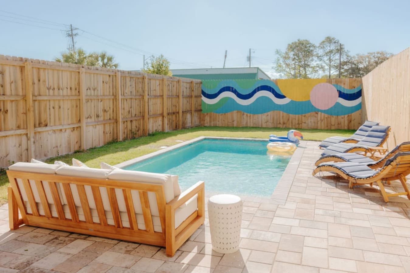 Pool toys are included!