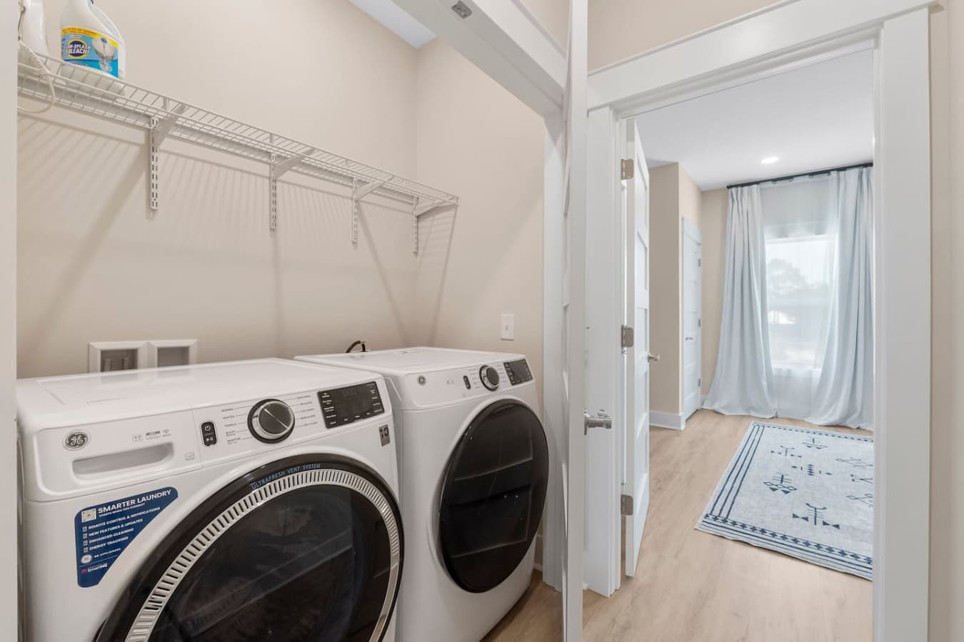 Washer and dryer available for use on the second level