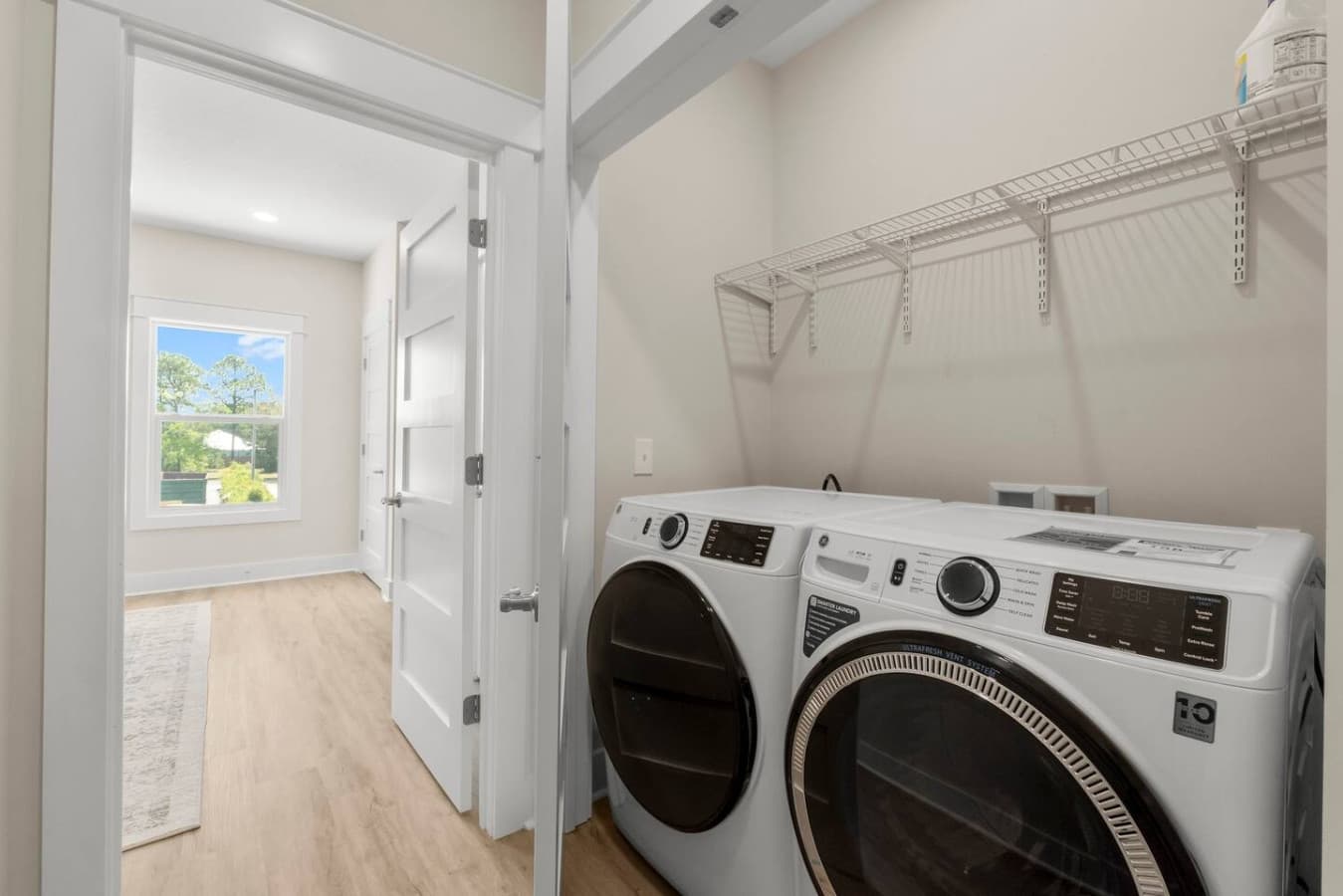 Washer and dryer available for use on the second level