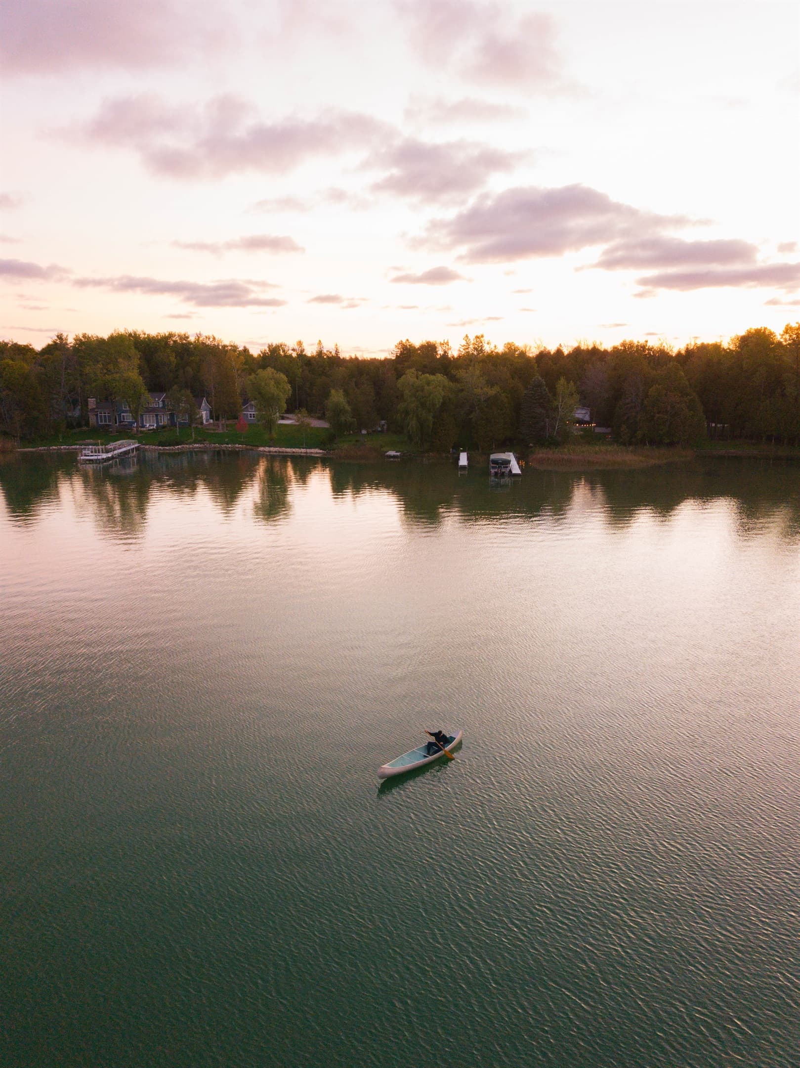 Enjoy one of our canoes or kayaks for a sunset paddle.