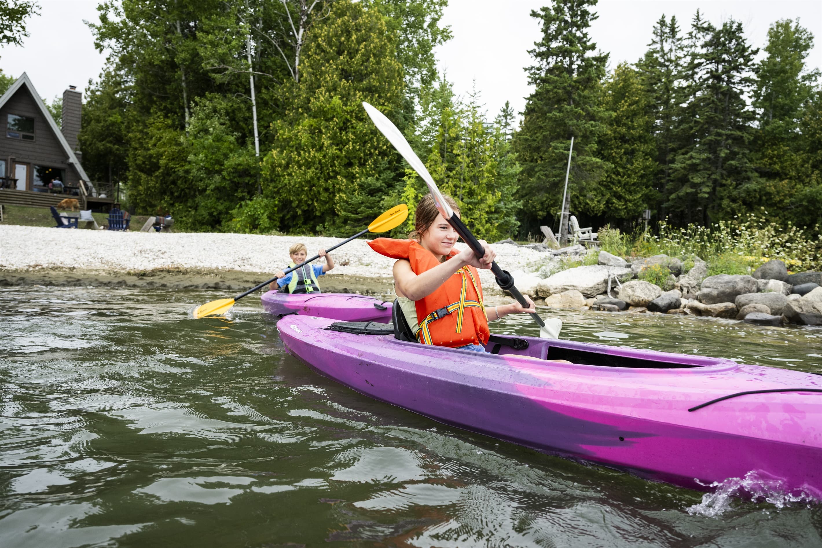 Kayaks ready and waiting for you to enjoy!