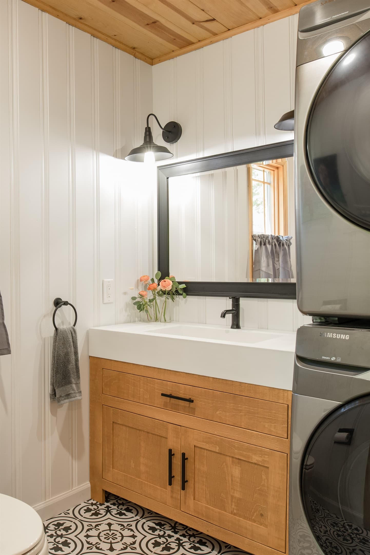 Washer and dryer available and another newly renovated bathroom!