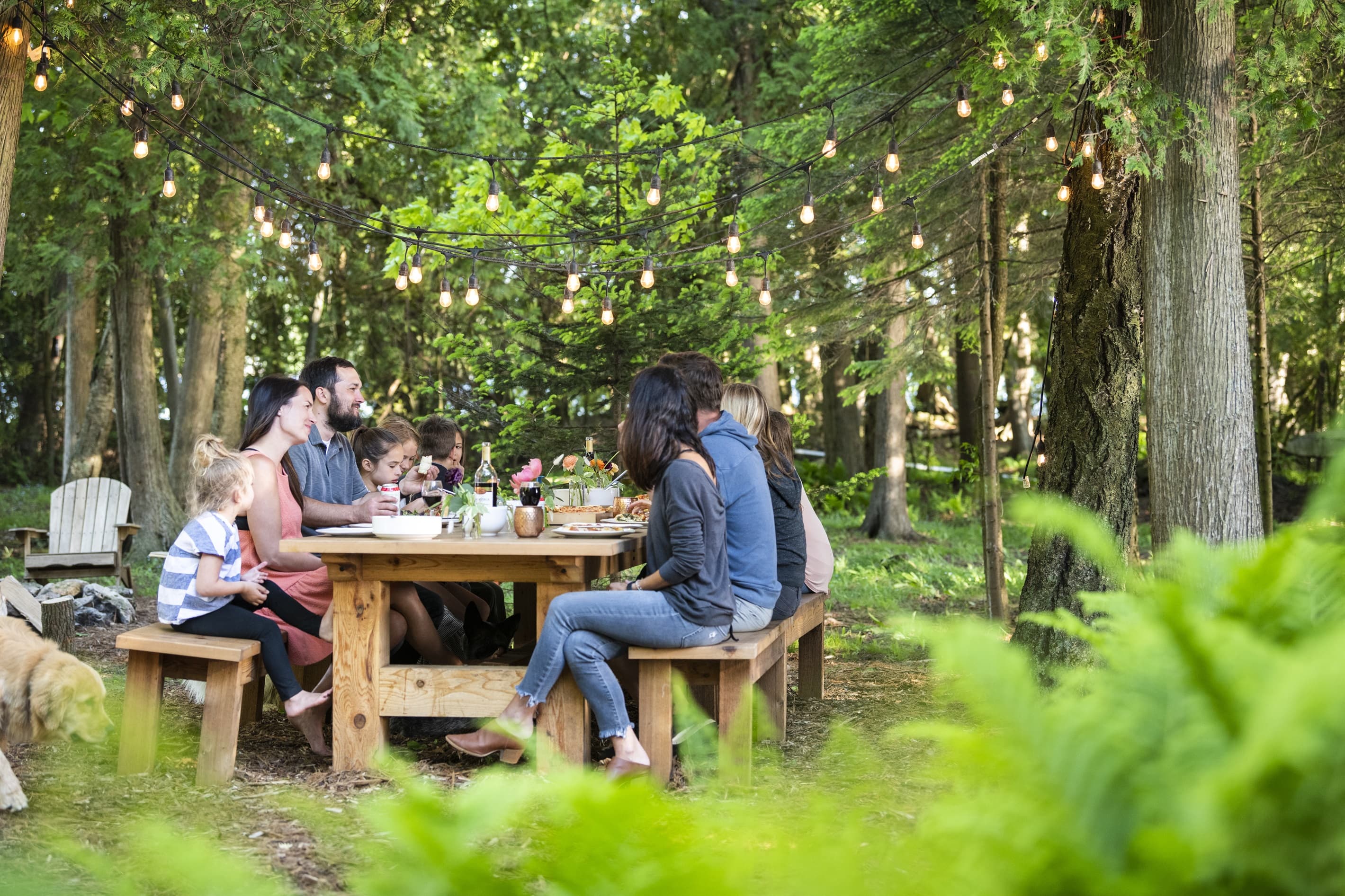 Farm table large enough to fit your entire group!