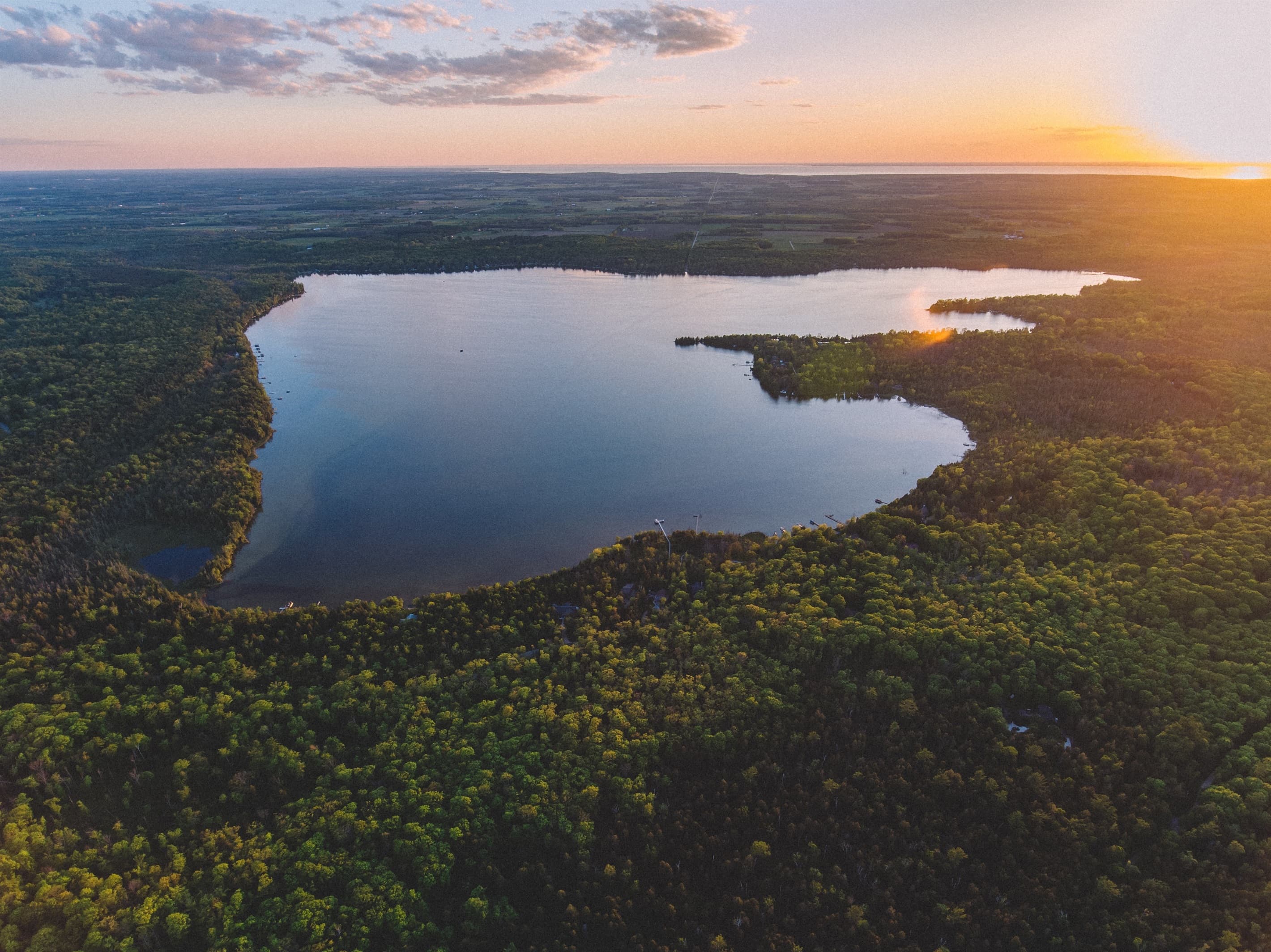 Aerial photo of Clark Lake.