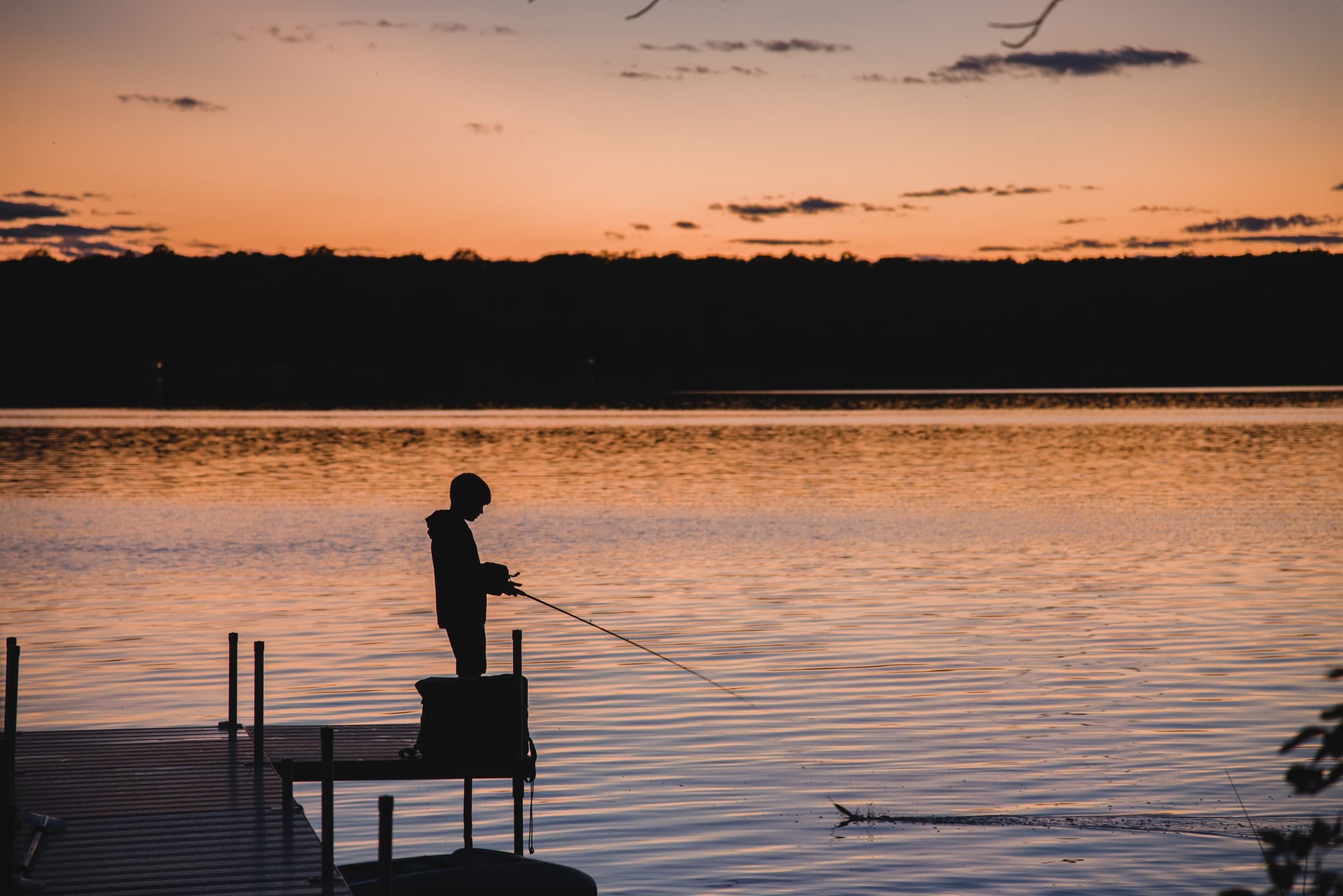 Fishing on Clark Lake is excellent and will provide hours upon hours of entertainment for your kids right from the dock.
