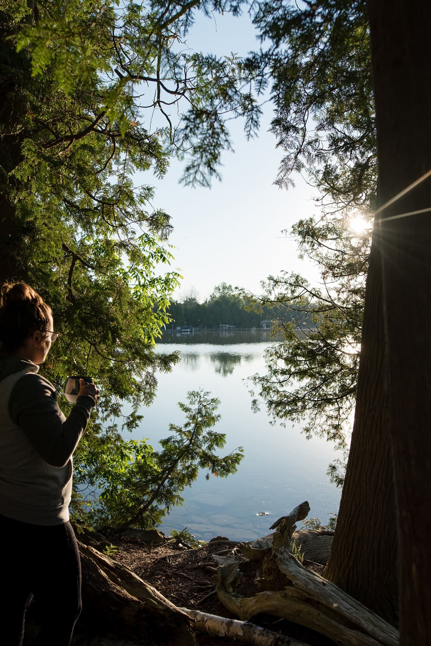 Sunrises at the cabin are almost as amazing as the sunsets and you get to enjoy both here with an east and west facing dock.