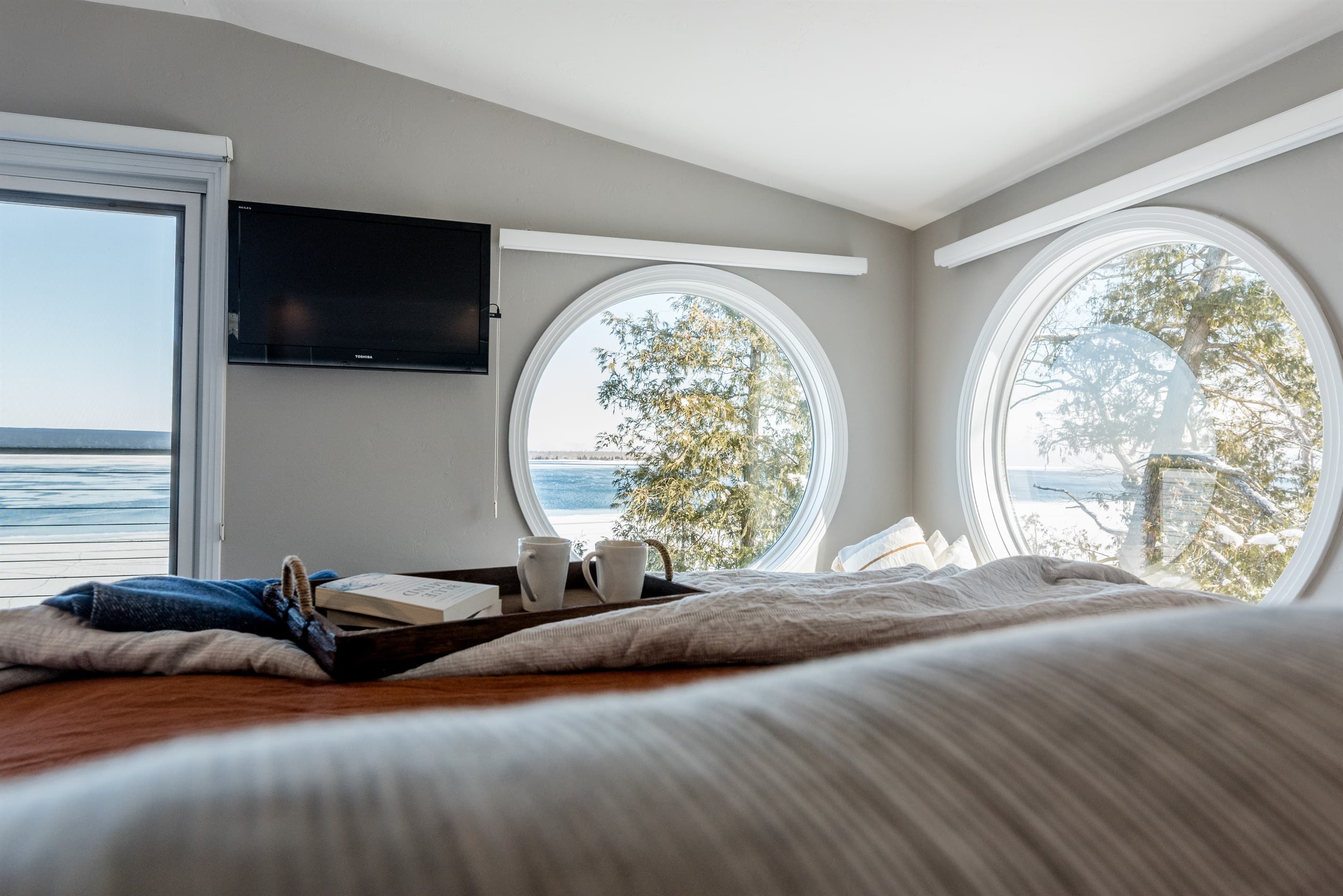 Here's why we call this cabin Porte Haven - this spot will be where you want to stay all day long, trust us!