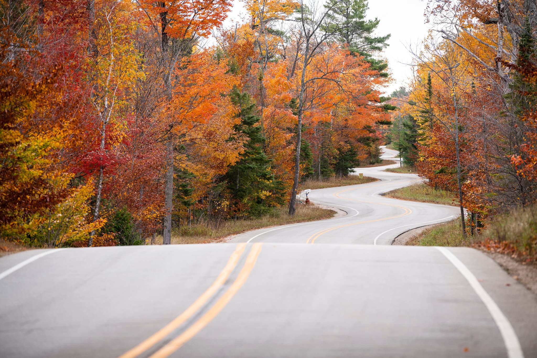 You'll know you're just about to the cabin when you reach Jens Jensen's windy road, one of the most famous roads in the midwest.