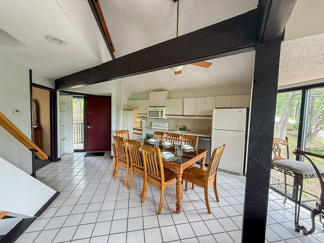 "Whip up delicious meals in our fully equipped kitchen, then gather around the large dining table for fun family meals and conversation."