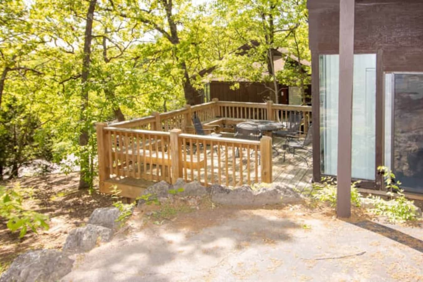 Soak in the sights and sounds of nature from this elevated outdoor space—deck living at its best!
