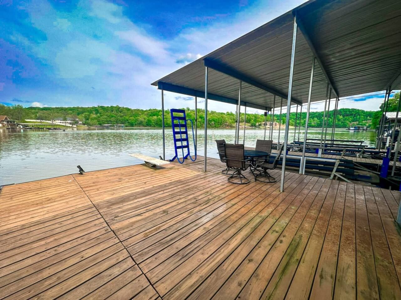 Sunsets over the lake from your own private getaway.