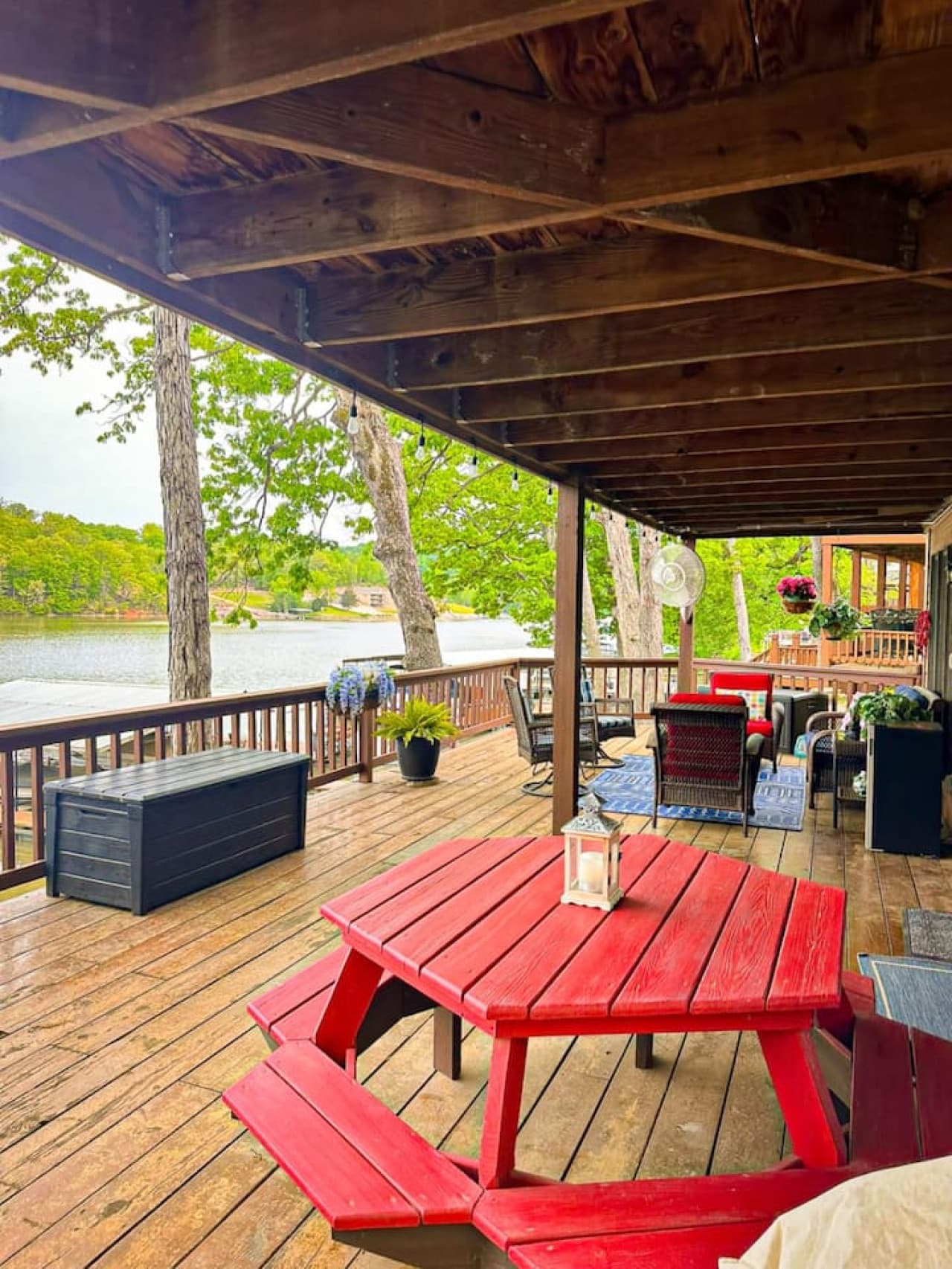 Your outdoor living space with a stunning lake backdrop.