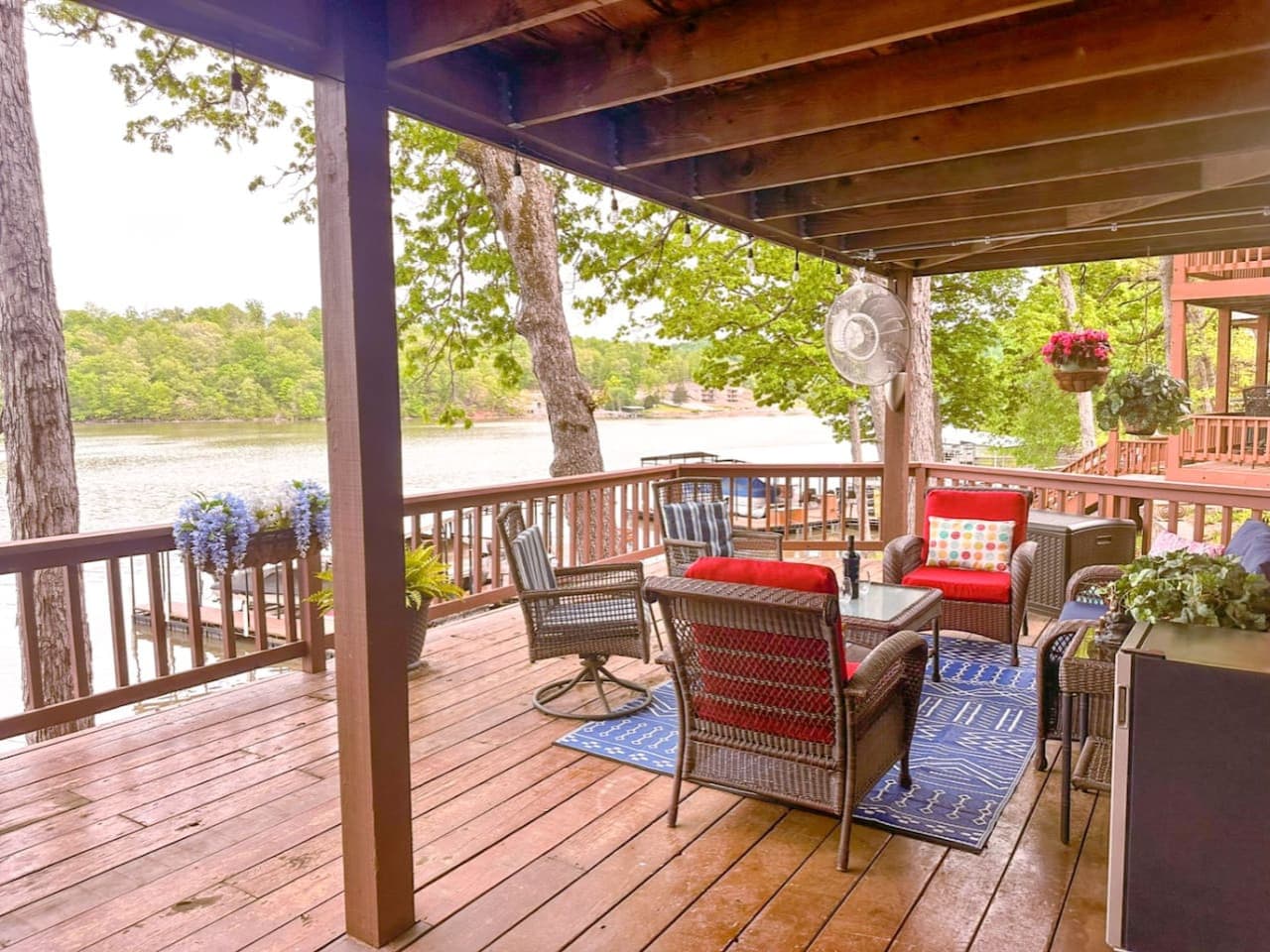 Soak up the serenity from our lakeside patio.