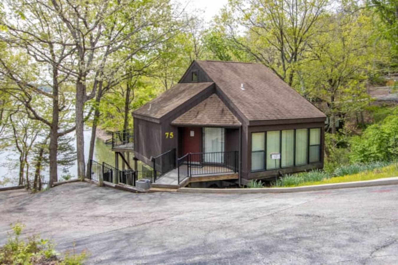 Welcome to your unique Treetop Village escape! Experience lake views and peaceful surroundings from this charming villa.