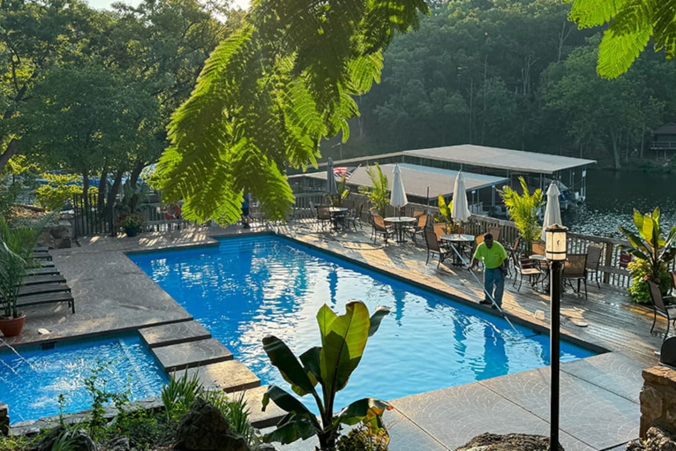 Wake up to a breathtaking morning at Treetop Village. Nestled along the serene Lake of the Ozarks. Where the golden sunrise filters through the dense canopy of trees. This gem is the perfect escape into the heart of Missouri’s scenic landscape