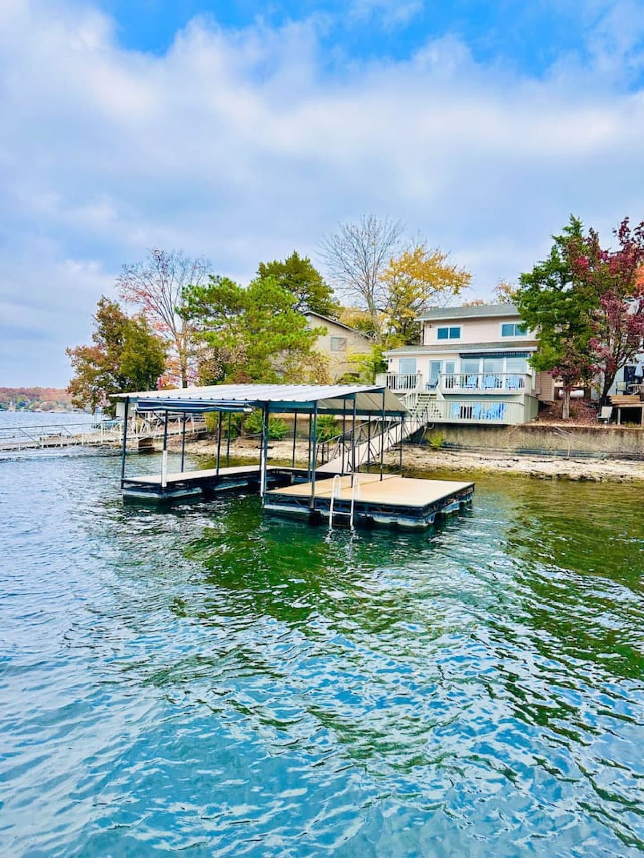 Lakefront living at its finest. Enjoy direct access to the beautiful Lake of the Ozarks from your very own dock at Hickory Haven. It's the unbeatable location that makes every getaway truly memorable.