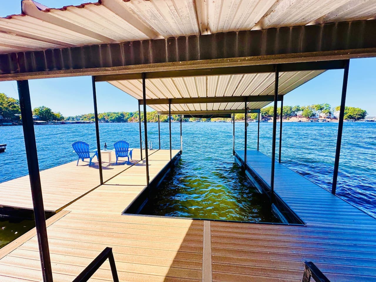 Unwind on the dock as the sun sets over the lake, just steps from your cozy retreat.