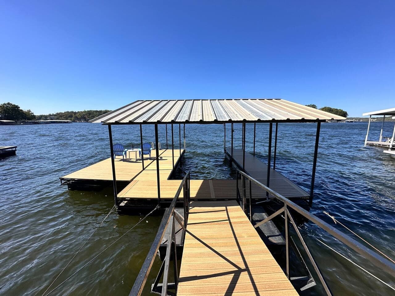 Our private dock at Hickory Haven is the ultimate spot for unwinding, enjoying the view, and creating peaceful memories.