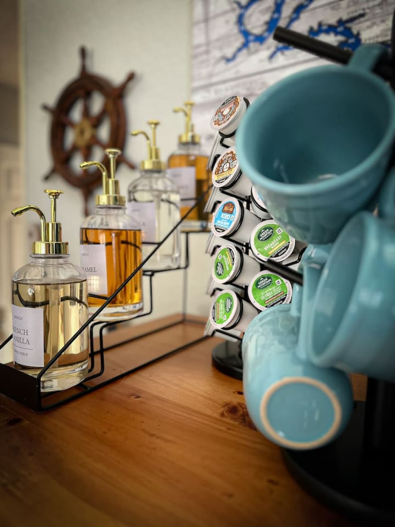 Start your mornings right with a fully stocked coffee bar – a caffeine-lover's dream!