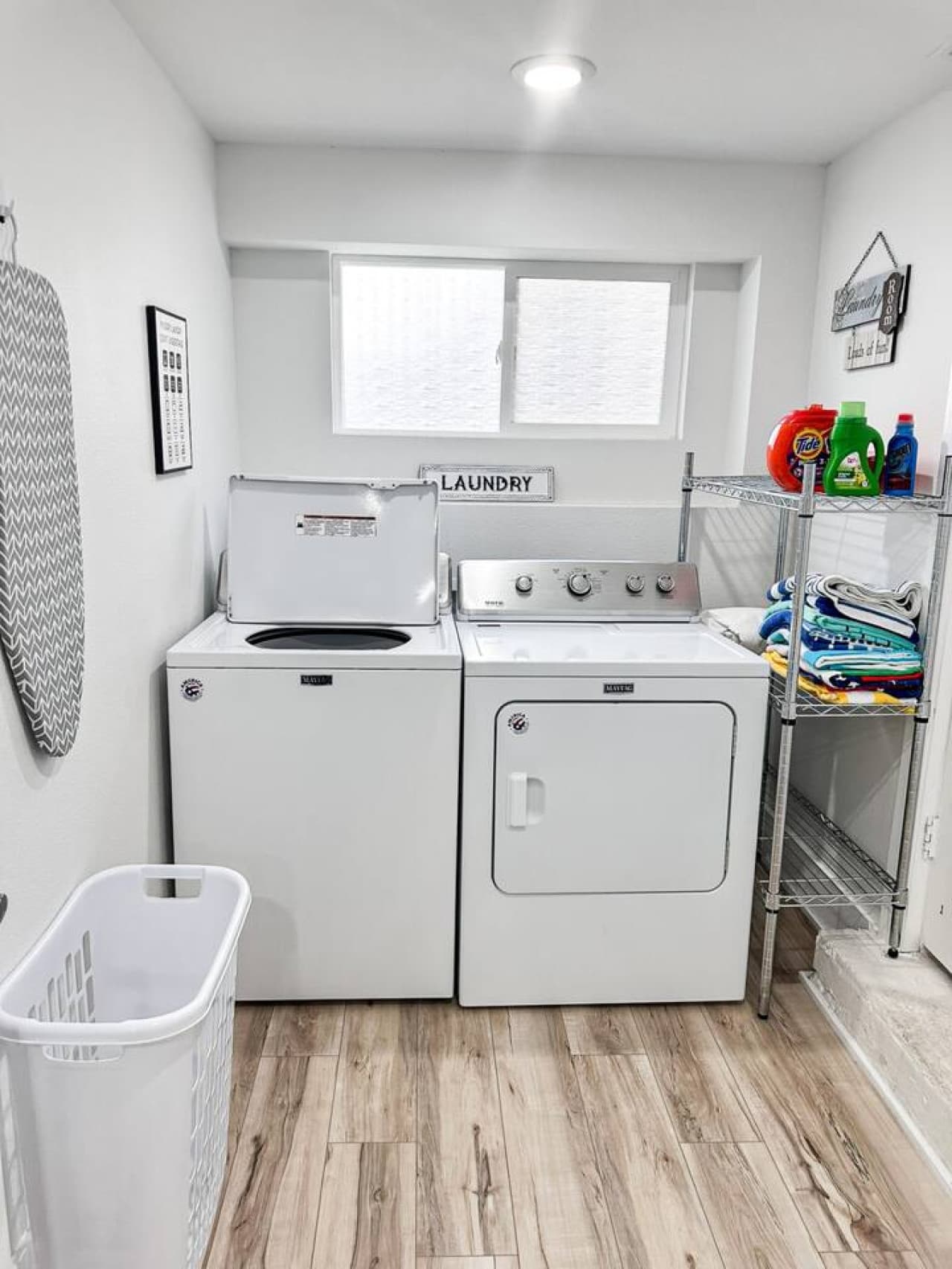 Private laundry area.